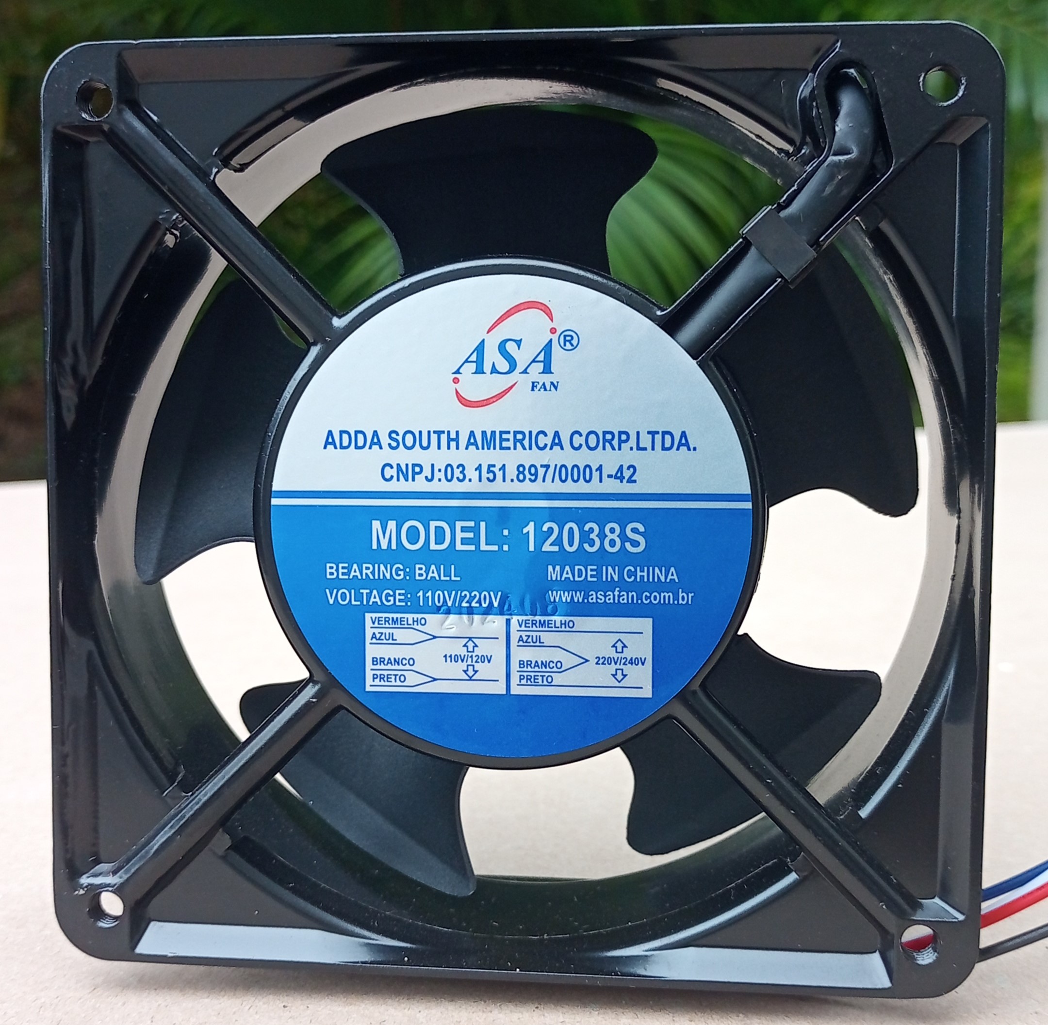 A123 — Microventilador AC 120×120×38mm