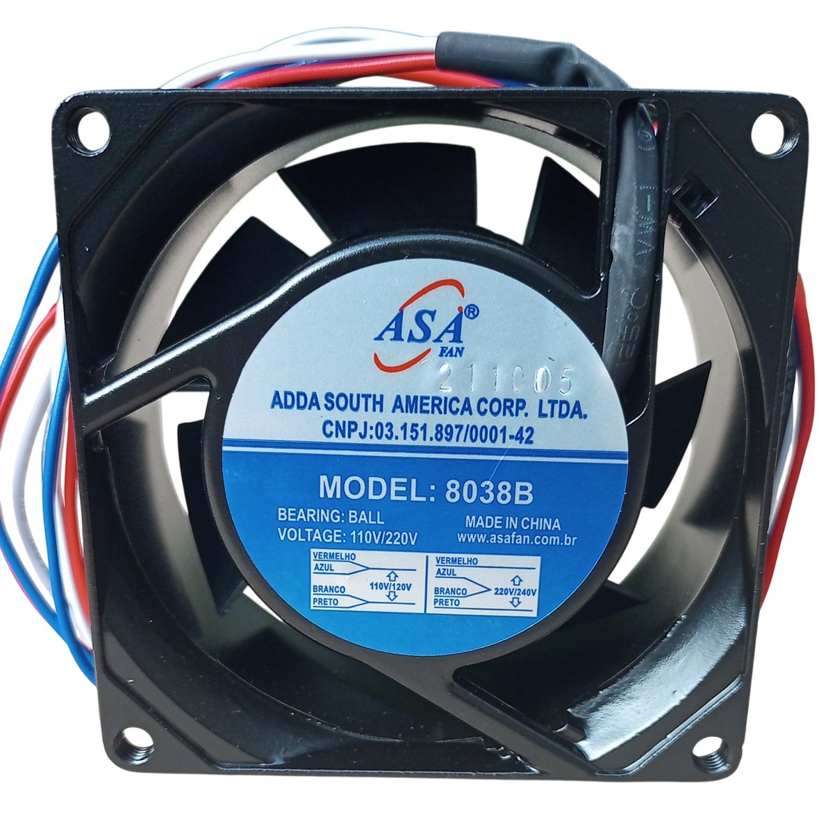 A82 — Microventilador AC 80×80×38mm
