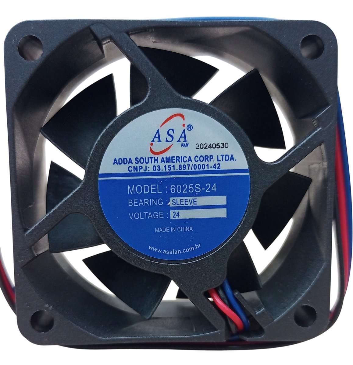 D62 — Microventilador DC 60×60×25mm
